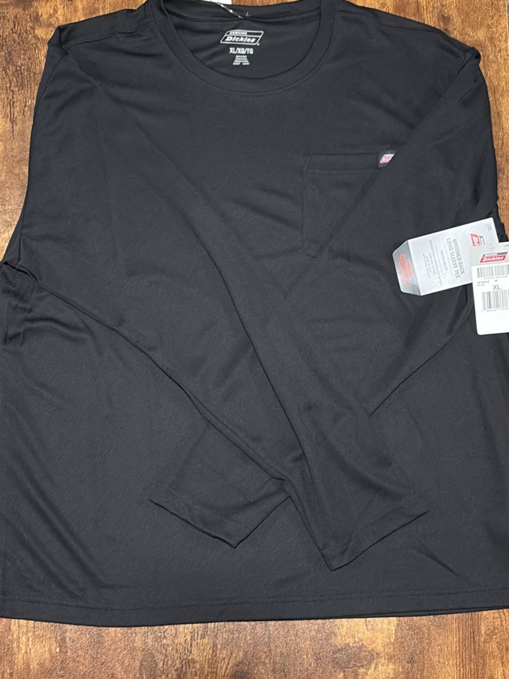 Dickies Black Long Sleeve Brushed Back Size XL